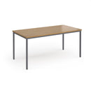 Flexi 25 Rectangular Table With Graphite Frame - Oak - NWOF