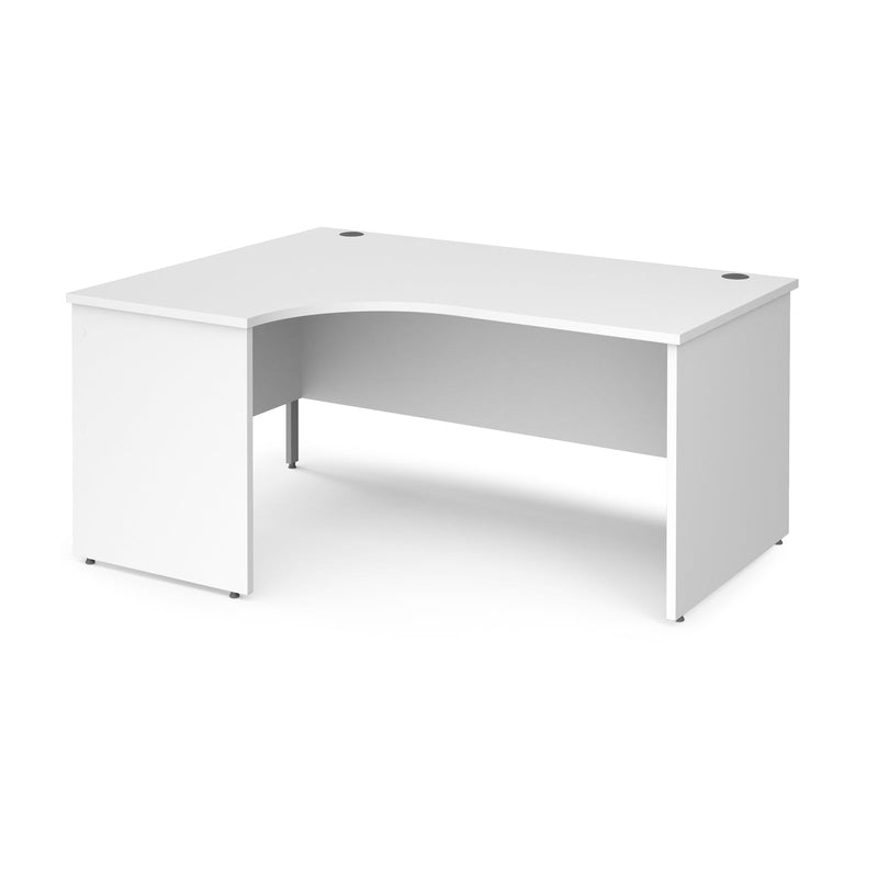 Maestro 25 Ergonomic Desk With Panel End Leg - White - NWOF