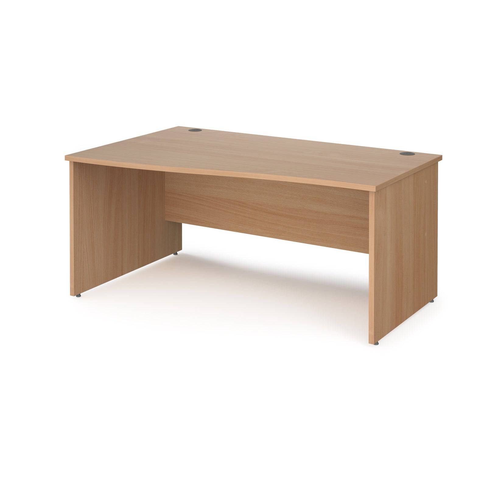 Maestro 25 Wave Desk With Panel End Leg - Beech– Flogit2us.com