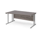 Maestro 25 Wave Desk With Cantilever Leg - Grey Oak - NWOF
