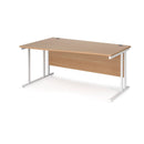 Maestro 25 Wave Desk With Cantilever Leg - Beech - NWOF