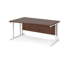 Maestro 25 Wave Desk With Cantilever Leg - Walnut - NWOF