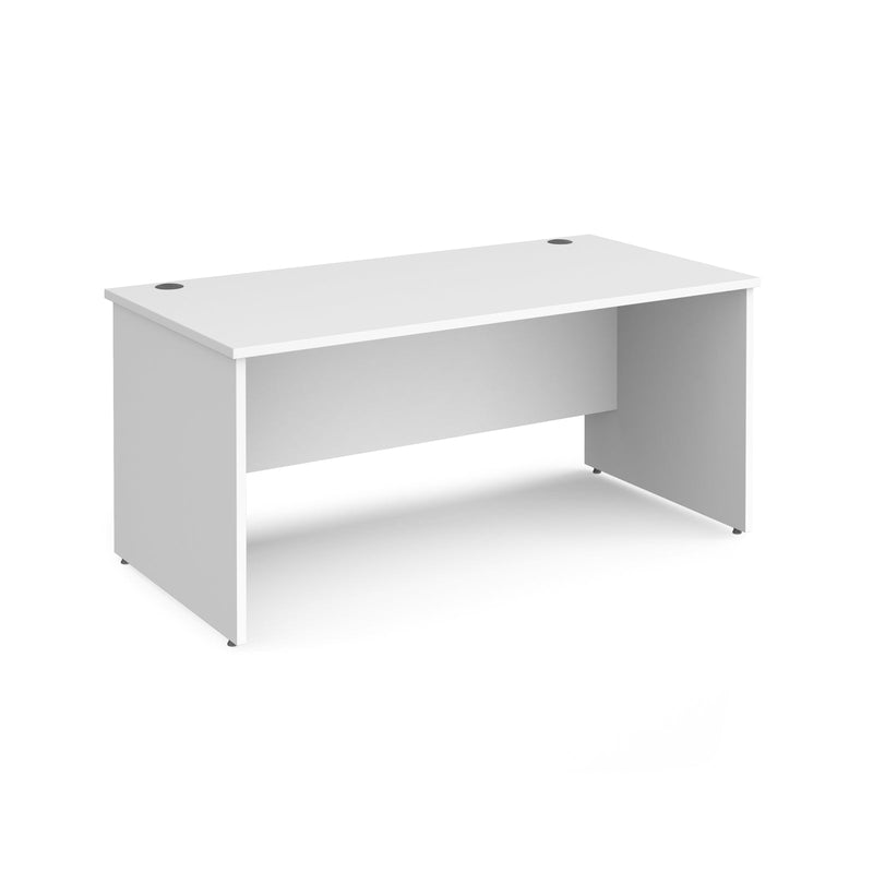 Maestro 25 800mm Deep Straight Desk With Panel End Leg - White - NWOF