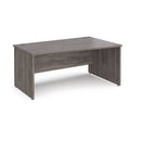 Maestro 25 Wave Desk With Panel End Leg - Grey Oak - NWOF