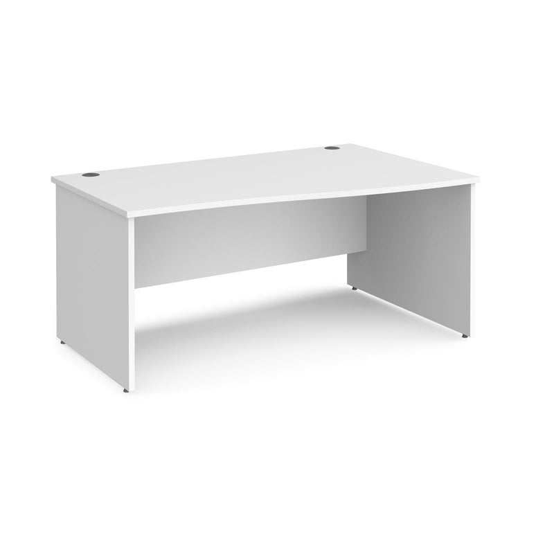 Maestro 25 Wave Desk With Panel End Leg - White - NWOF