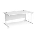 Maestro 25 Wave Desk With Cantilever Leg - White - NWOF
