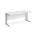 Maestro 25 600mm Deep Straight Desk With Cantilever Leg - White - NWOF