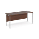Maestro 25 600mm Deep Straight Desk With H-Frame Leg - Walnut - NWOF
