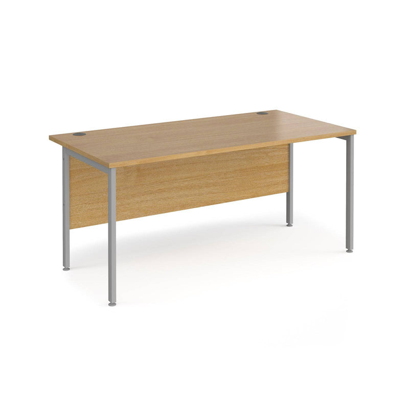 Maestro 25 800mm Deep Straight Desk With H-Frame Leg - Oak - NWOF