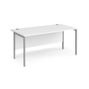 Maestro 25 800mm Deep Straight Desk With H-Frame Leg - White - NWOF
