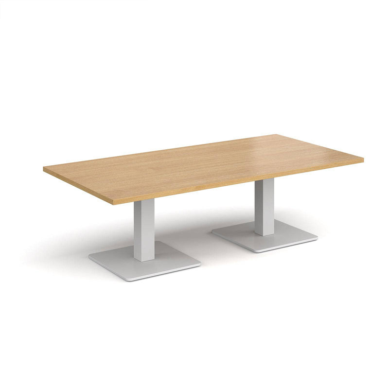 Brescia Rectangular Coffee Table With Flat Square Base - Oak - NWOF