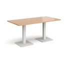 Brescia Rectangular Dining Table With Flat Square Base - Beech - NWOF
