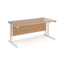 Maestro 25 800mm Deep Straight Desk With Cantilever Leg - Beech - NWOF