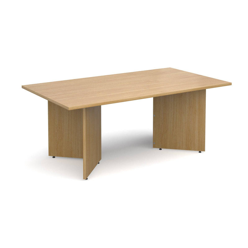 Arrow Head Leg Rectangular Boardroom Table - Oak - NWOF