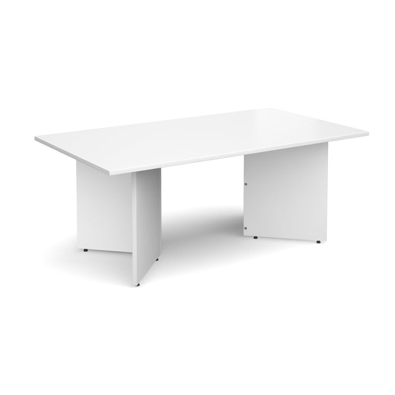 Arrow Head Leg Rectangular Boardroom Table - White - NWOF