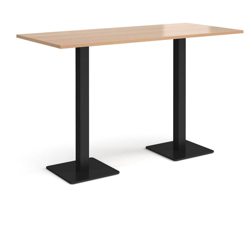 Brescia Rectangular Poseur Table With Flat Square Base - Beech - NWOF
