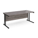 Maestro 25 800mm Deep Straight Desk With Cantilever Leg - Grey Oak - NWOF