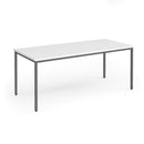Flexi 25 Rectangular Table With Graphite Frame - White - NWOF