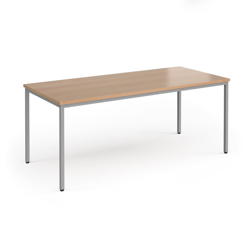 Flexi 25 Rectangular Table With Silver Frame - Beech - NWOF
