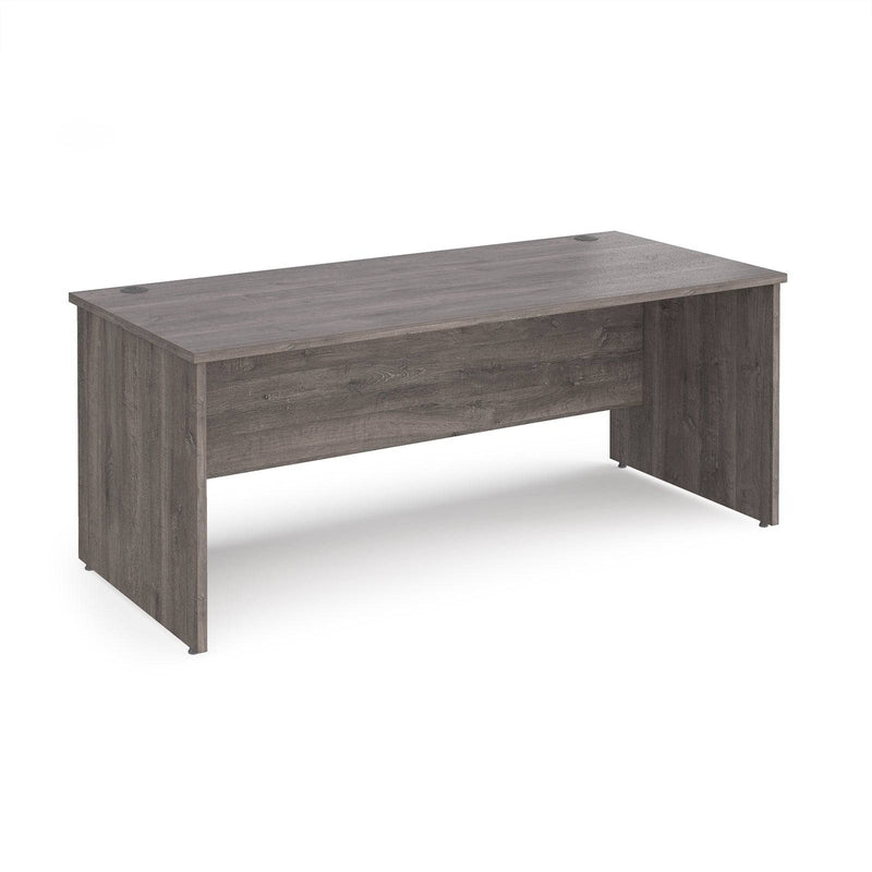 Maestro 25 800mm Deep Straight Desk With Panel End Leg - Grey Oak - NWOF