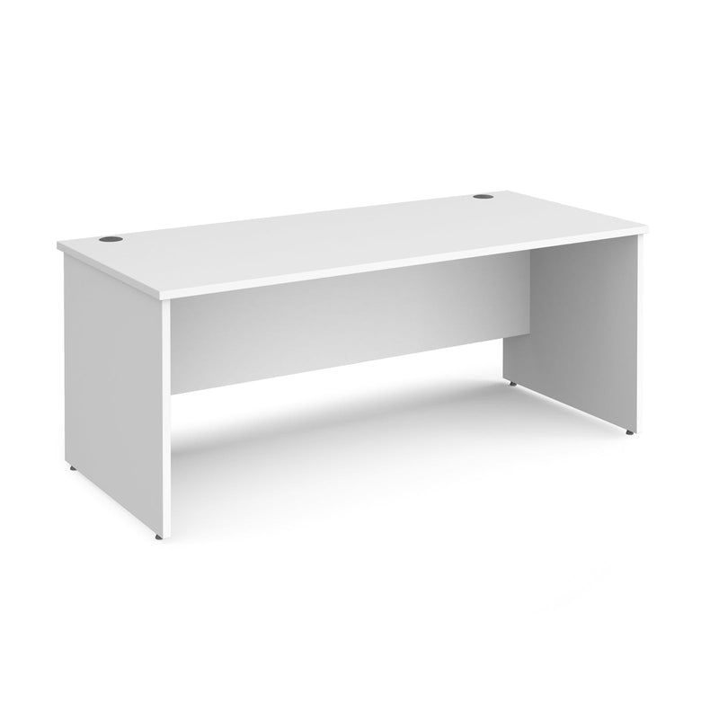 Maestro 25 800mm Deep Straight Desk With Panel End Leg - White - NWOF