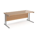 Maestro 25 800mm Deep Straight Desk With Cantilever Leg - Beech - NWOF