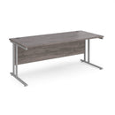 Maestro 25 800mm Deep Straight Desk With Cantilever Leg - Grey Oak - NWOF