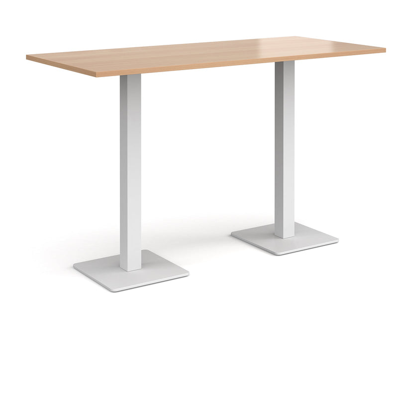 Brescia Rectangular Poseur Table With Flat Square Base - Beech - NWOF