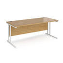 Maestro 25 800mm Deep Straight Desk With Cantilever Leg - Oak - NWOF