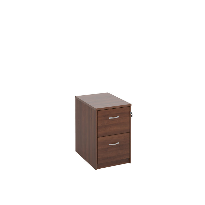 Universal Wooden Filing Cabinet With Silver Handles - Walnut - NWOF