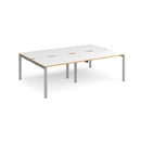 Adapt Double Back to Back Desks 800mm Deep - White/Oak - NWOF