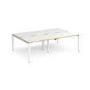 Adapt Double Back to Back Desks 800mm Deep - White/Oak - NWOF