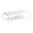 Adapt Double Back to Back Desks 800mm Deep - White - NWOF