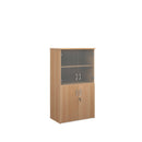 Universal Combination Unit With Glass Upper Doors - Beech - NWOF