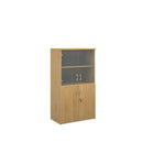 Universal Combination Unit With Glass Upper Doors - Oak - NWOF