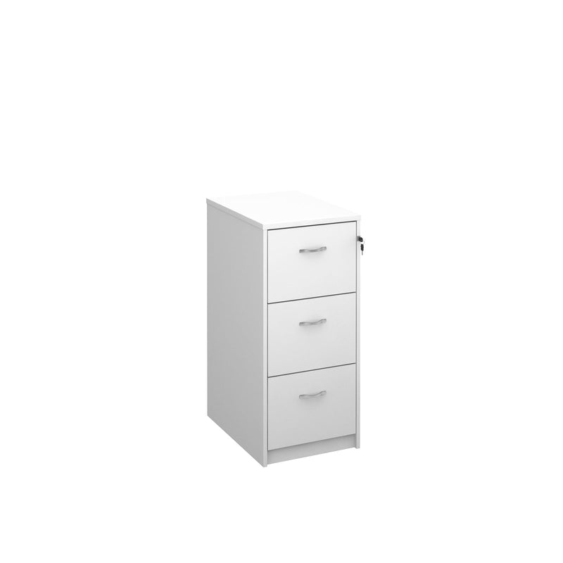 Universal Wooden Filing Cabinet With Silver Handles - White - NWOF