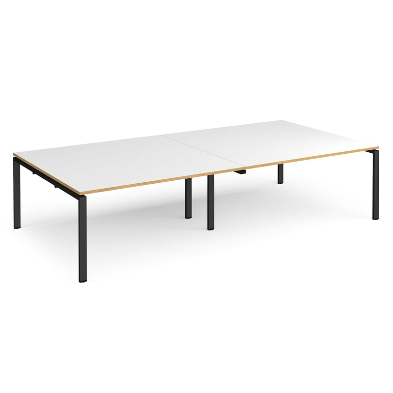 Adapt Rectangular Boardroom Table - White/Oak - NWOF