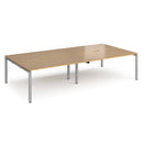 Adapt Double Back to Back Desks 800mm Deep - Oak - NWOF