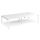 Adapt Double Back to Back Desks 800mm Deep - White - NWOF