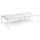 Adapt Rectangular Boardroom Table - White/Oak - NWOF