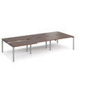 Adapt Triple Back to Back Desks 800mm Deep - Walnut - NWOF