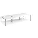 Adapt Triple Back to Back Desks 800mm Deep - White - NWOF