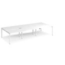 Adapt Triple Back to Back Desks 800mm Deep - White - NWOF