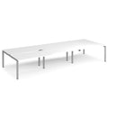 Adapt Triple Back to Back Desks 800mm Deep - White - NWOF