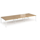 Adapt Triple Back to Back Desks 800mm Deep - Oak - NWOF