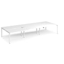 Adapt Triple Back to Back Desks 800mm Deep - White - NWOF