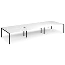Adapt Triple Back to Back Desks 800mm Deep - White - NWOF
