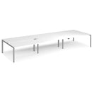 Adapt Triple Back to Back Desks 800mm Deep - White - NWOF