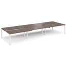 Adapt Triple Back to Back Desks 800mm Deep - Walnut - NWOF