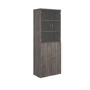 Universal Combination Unit With Glass Upper Doors - Grey Oak - NWOF